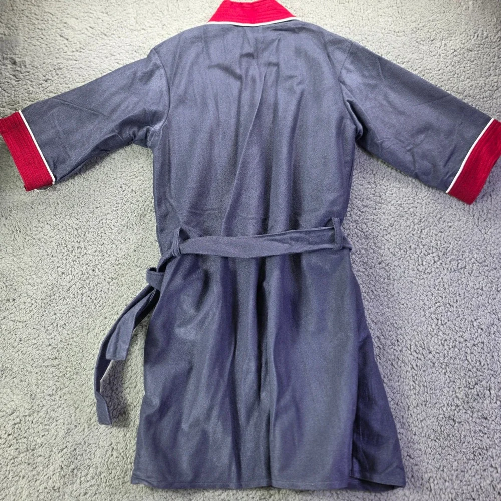 Bryan Edwards Kids Robe Navy Blue Red Contrast Trim Size 12-14 USA Vintage